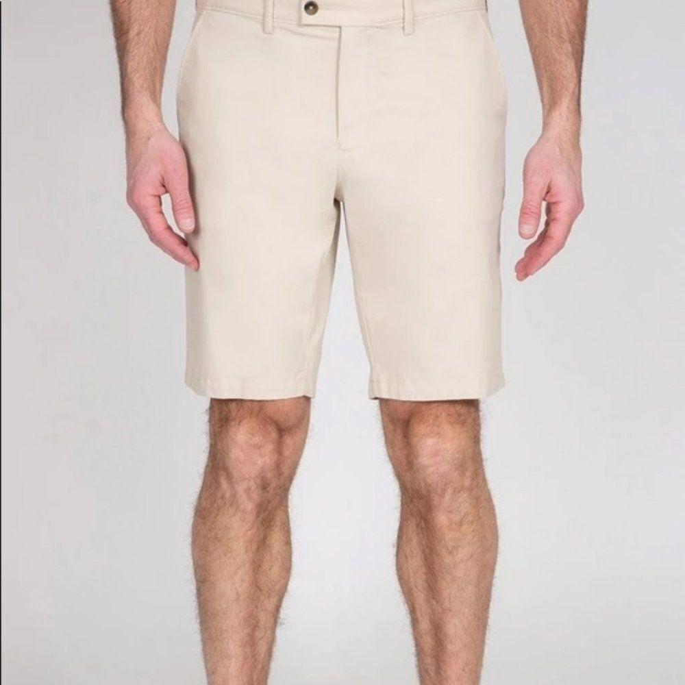 Slate & Stone Tan Flat Front Khaki Chino Shorts Men's Size 33 Waist